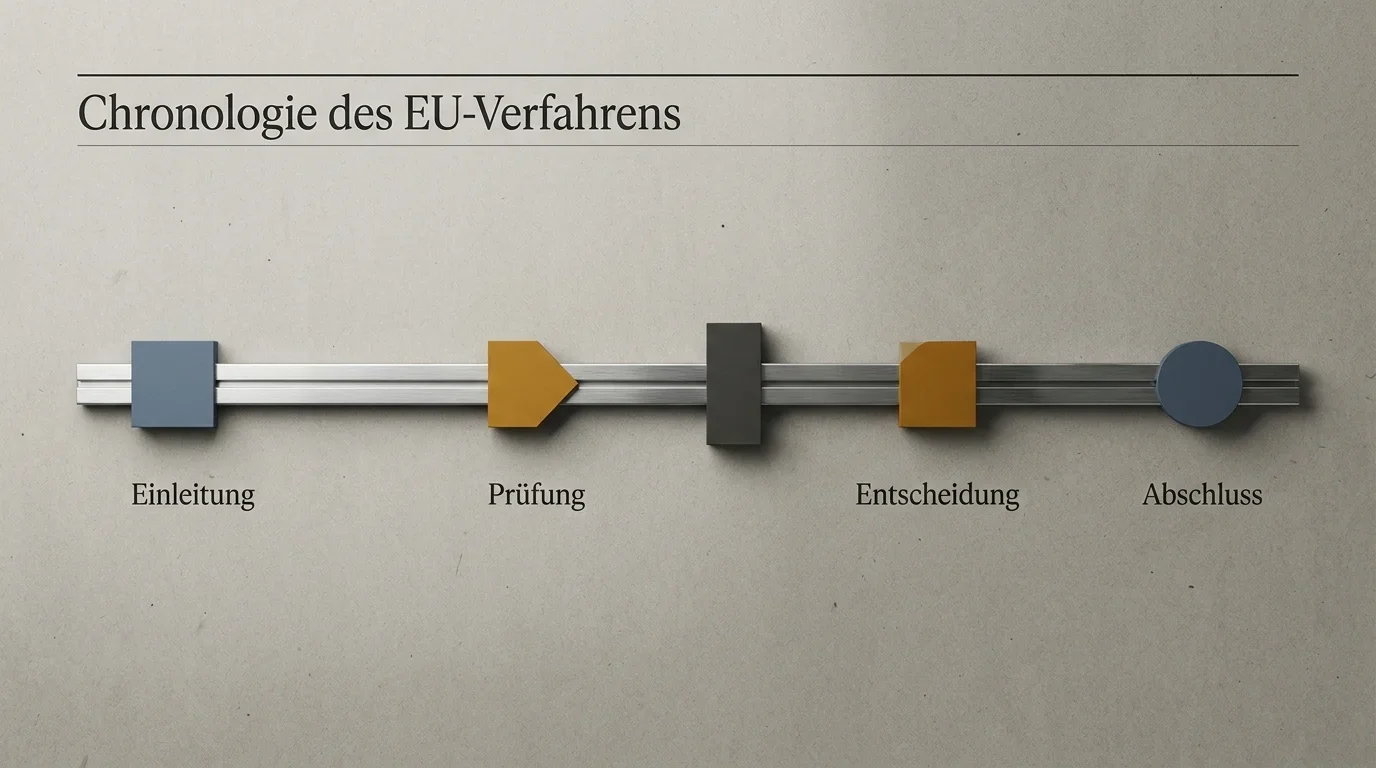 Horizontale Zeitleiste der zentralen EuGH- und BGH-Verfahren von 2023 bis 2026
