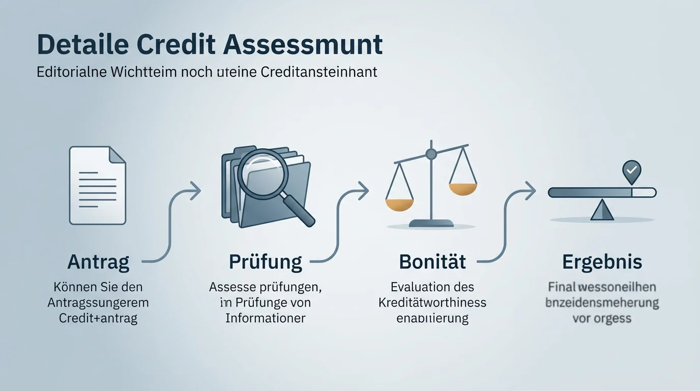 Ablaufschritte eines Antragsverfahrens mit Nachweisaufnahme, Bonitätsprüfung und LUGAS-Freischaltung