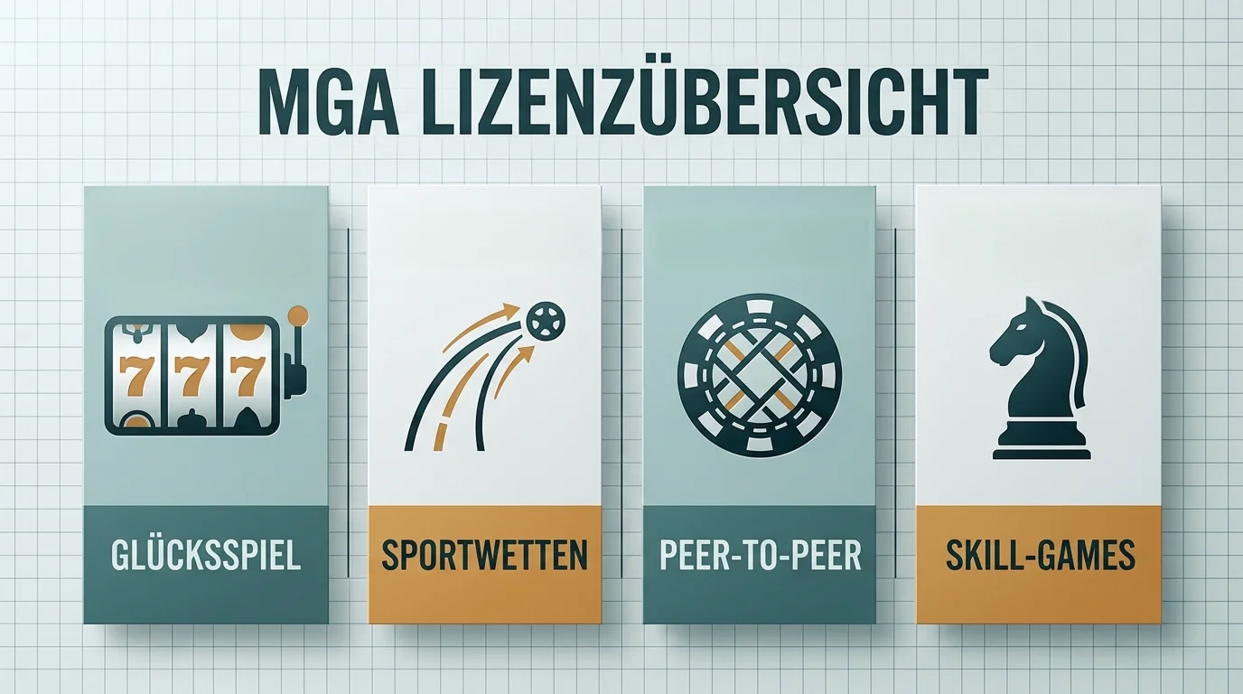 Aufstellung der vier MGA-Service-Typen für B2C-Anbieter mit ihren typischen Spielangeboten