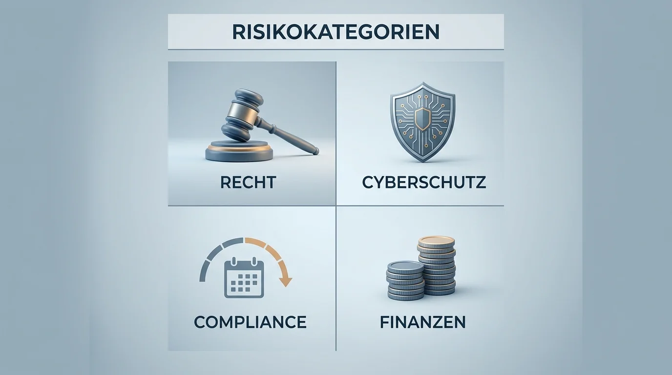 Anordnung der vier strukturellen Risikomarker für Offshore-Lizenzen in einem Quadrantenraster