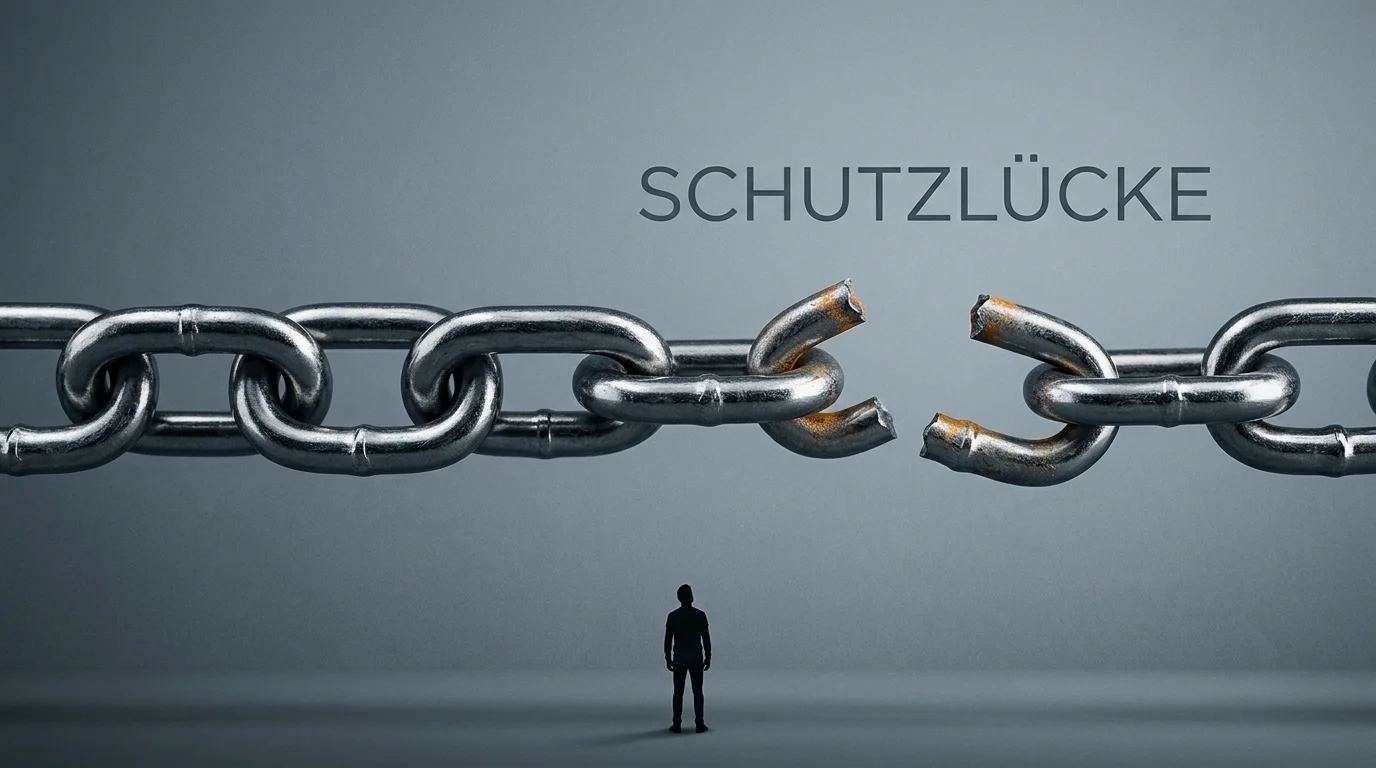 Konzeptionelle Darstellung der unterbrochenen Schutzkette zwischen Spieler und nicht angebundenem Anbieter