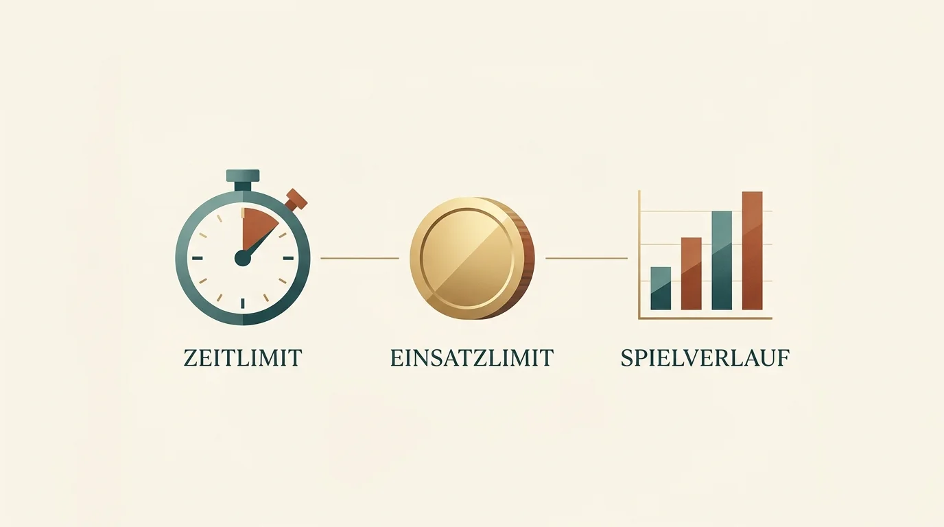 Visuelle Darstellung der Spielerschutzgrenzen 1 Euro Einsatz, 5 Sekunden Pause und 1.000 Euro Monatslimit